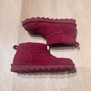 Bearpaw burgundy short boots - 7